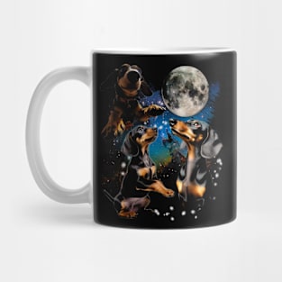 Snuggle Dachshunds Dachshunds Dog Moon Love, Stylish Statement Tee Mug